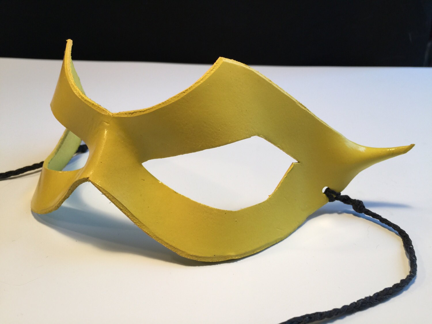 The Flash Mask Cosplay Superhero mask Yellow Leather Mask
