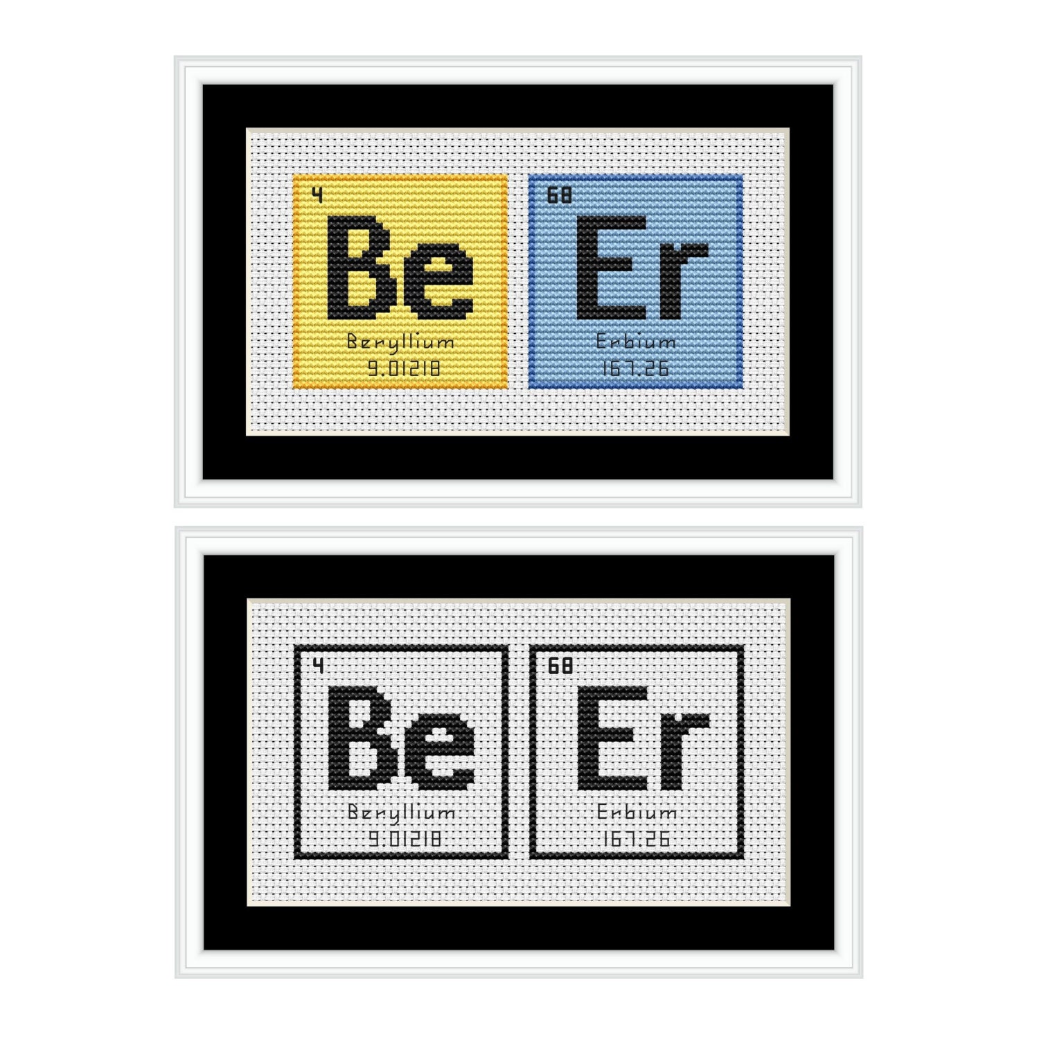 beer periodic table chemical element pdf cross stitch chart