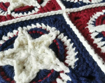 Patriotic Star Square Pattern