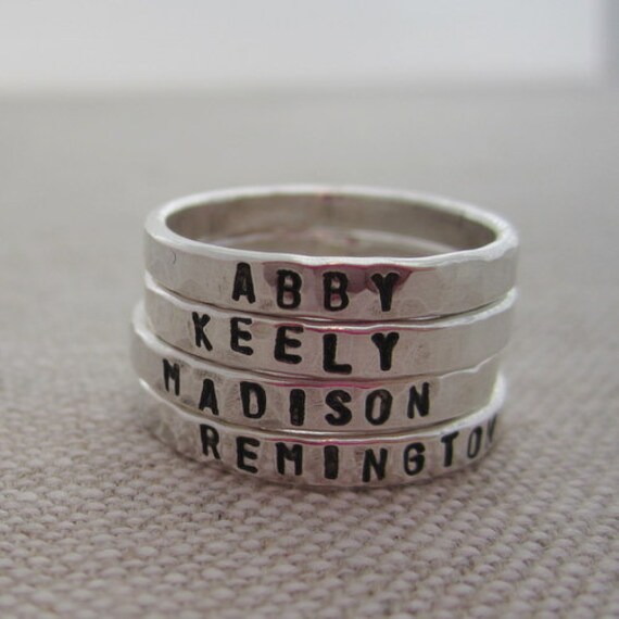 Etsy Personalized Stacking Rings Etsy Personalized Stacking Rings