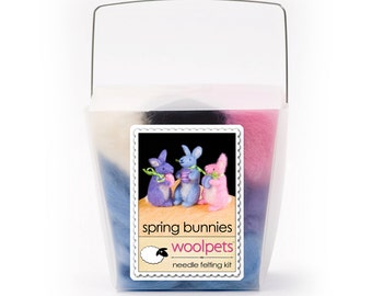 Spring Bunnies Needle Felting Kit
