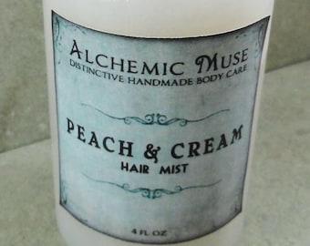 Peach & Cream - Hair Mist - Detangler / Styling Primer - Juicy Peaches, Fresh Sweet Cream