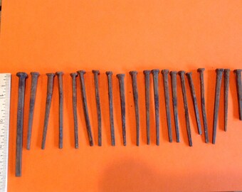 Antique Square Head Rusty Barn Nails - D