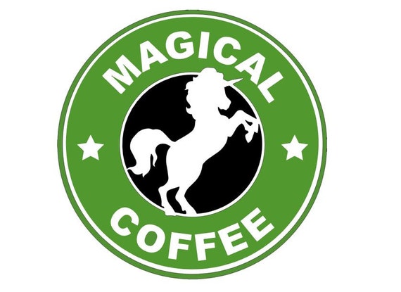Magical Coffee Unicorn Starbucks Decal For Yetis Sticker Magical Coffee Unicorn Starbucks Decal For Yetis Sticker