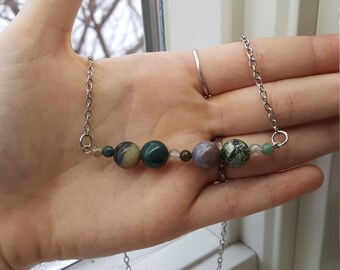 Fancy Jasper Bead-Bar Necklace