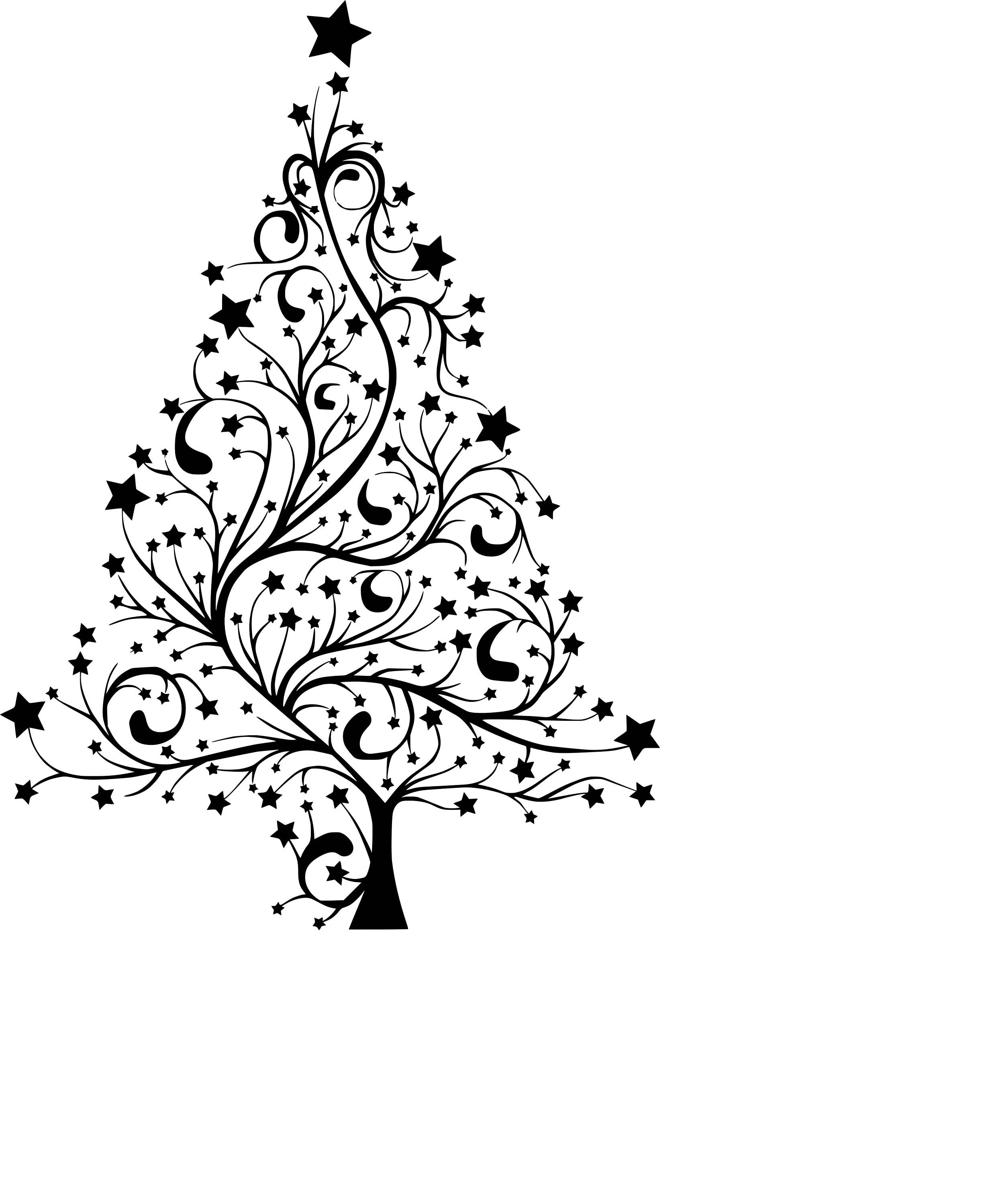 Download Swirl Star Christmas Tree SVG cutting file