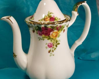 New Royal Albert Old Country Roses Coffee Pot Pitcher Server
