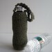 Bottle Cozy - Olive Green with Brown and Black Flecks - For Water Bottles