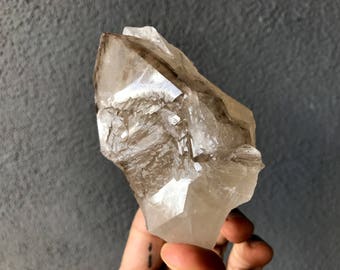 Elestial Smoky Quartz Crystal, Healing Crystal, Aracuai, Minas Gerais Brazil HP711