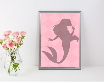Mermaid Silhouette Print