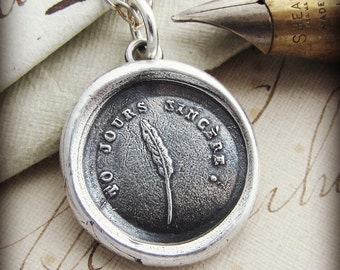 Always Sincere - wax seal necklace - Friendship Necklace - genuine friend - sincere at heart FR425