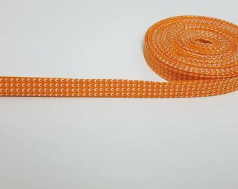 Orange and dots 100% cotton double fold bias tape boutique trim binding
