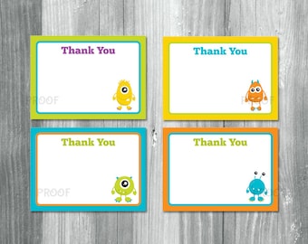 Personalized Monster Thank You Card DIY Printable Digital