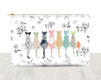 cat pouch cat purse cat makeup bag cat travel pouch cat accessory bag jewellery bag accessory bag cat pencil case cat bag cat coin purse