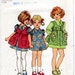 Vintage Simplicity Girl's Child Dress Pattern 5277 Uncut Child Size 5 Breast 24 Child's Dress and Smock 1972