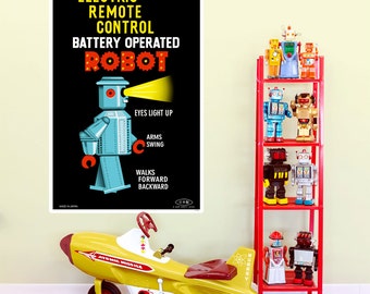 Electric Robot Tin Toy Wall Decal - #55075