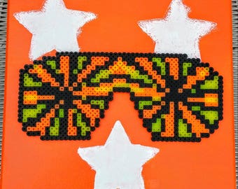 Macho Man Randy Savage (WWE), perler on canvas
