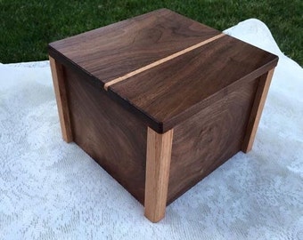 Oak and Walnut gift box/cigar box