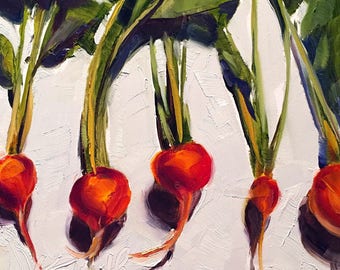 beets // beet painting // beet art // vegetable art // vegetable painting // kitchen art // kitchen painting // fine art // daily painting