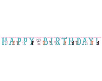Pretty Kitty Birthday Party Banner/ Cat Birthday Party Banner/ Kitty Party Birthday Banner/ Cat Party Decor