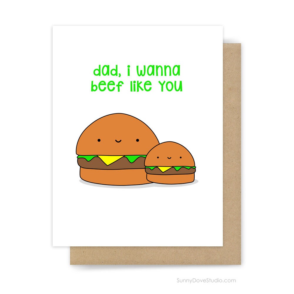 Funny Birthday Card For Dad Father Happy Fathers Day Hamburger
