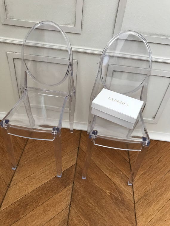Louis XVI Ghost Chair Side Chair Miniature 16 Doll Clear