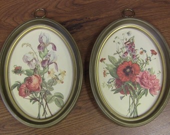 Vintage Set of Framed Botanical Prints