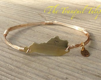 Kentucky Pride Wire Wrapped Bangle Bracelet