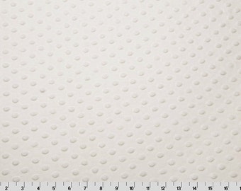 White Cuddle Dimple/ Dot Minky (Minkee), Cuddle Dimple by Shannon Fabrics