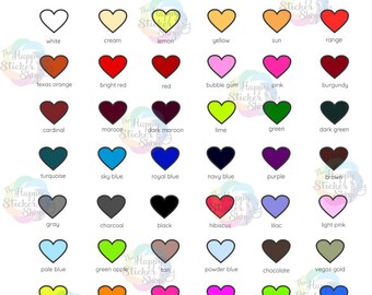 HTV Color Chart, Digital Download, Siser Easyweed Color Chart, Heat Transfer Vinyl Color Chart, PNG and PDF file