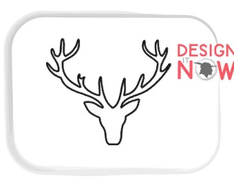 Deer Applique Buck Machine Embroidery Design - 4 Sizes