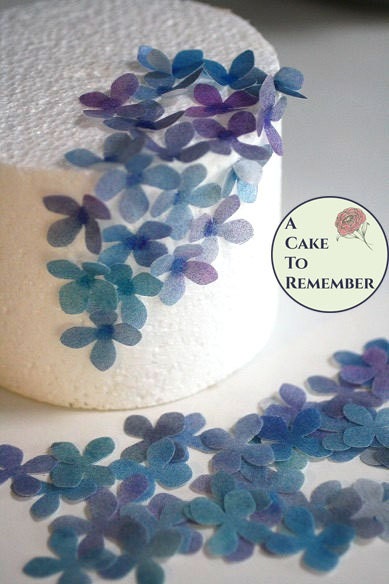 50 Solid Color Edible Flowers And Decorations Wafer Paper