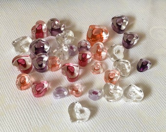INVENTORY REDUCTION — 30 Various Handmade Artisan Glass Heart Beads