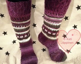 Arctic Sky crocheted socks *PDF PATTERN*