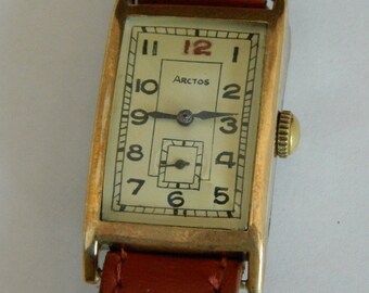 German gold plated watch Urofa 58 Glashutte Arctos