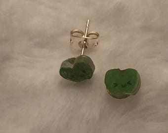 green apple earrings