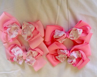 FUNDRAISING listing. ALL proceeds will be donated to American Cancer Society of Orange County. Single 6 inch hair bow with alligator clip