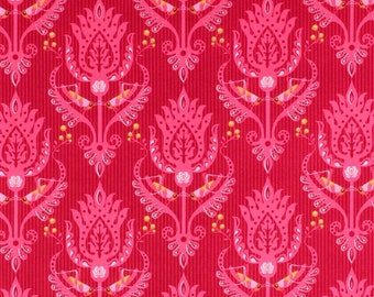 OOP Riley Blake Designs Patty Young Primavera Hopper C5741 Grasshopper Damask Pink HY Half Yd 18" Quilt Quilting Sewing 100% Cotton Fabric