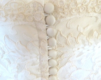 1960s Vintage Edythe Vincent for Alfred Angelo Designer Vintage Wedding Dress / 1960s Vintage Ivory Wedding Dress / Vintage Wedding Dress