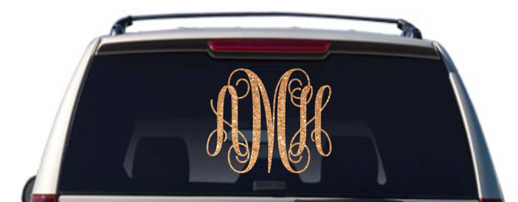 Monogram Car Decal. Monogrammed Initials Car Window Decal