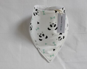 Bib bandana bib / / pandas printed cotton / / Microfiber