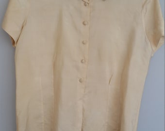 1940s blouse with rhinestone collar