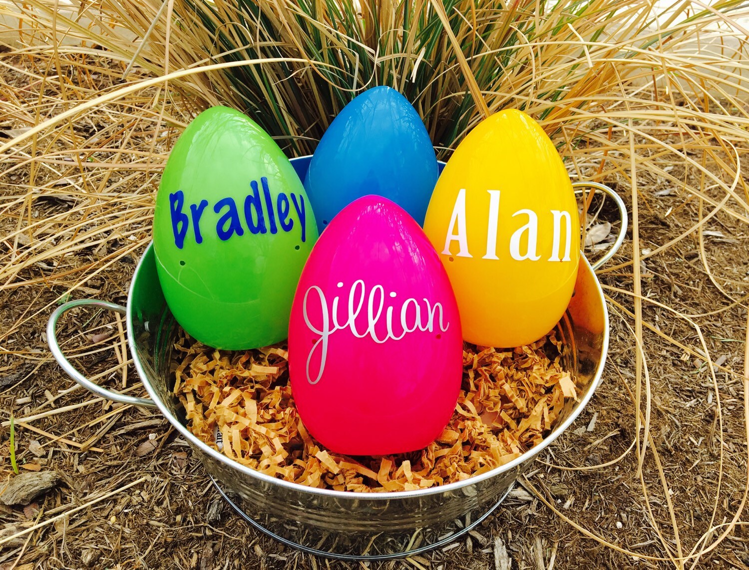 Personalized Easter Egg Monogammed Easter Egg Plastic Easter