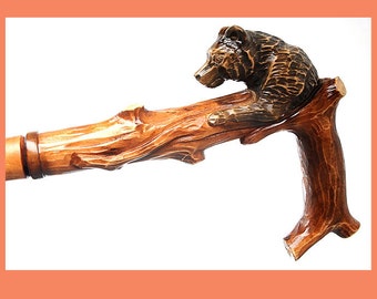 Perfect Hand handmade Carved Wooden Cane Walking Stick (BEST of the BEST)