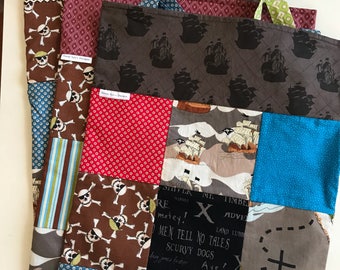 Pirate themed library bag. Book bag