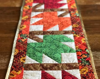 Fall Quilted Table Runner - Fall Leaves Table Runner - Quilted Table Runner for Thanksgiving