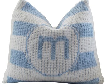 Modern Stripe Personalized Pillow