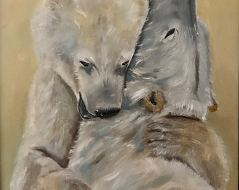 Polar Bear Oil Painting