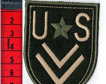 Fusible US shield, or sewing Patch Applique