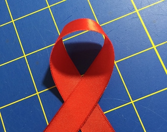 Red Satin Ribbon Single Face 5/8"